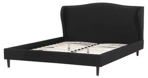 Čalouněná černá postel 160x200 cm COLMAR