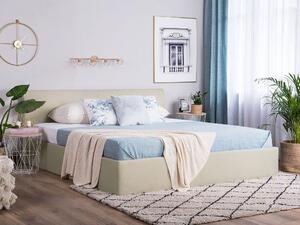 Manželská postel 180 cm ORBIT (s roštem a úl. prostorem) (béžová). 1007411