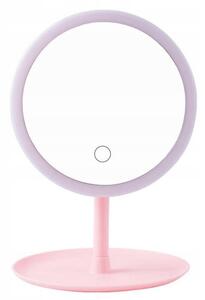 Verk 15785 kosmetické zrcátko s LED podsvícením růžové