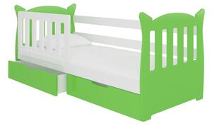 Dětská postel PENA, 160x75, zelená