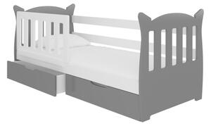 Dětská postel PENA, 160x75, šedá
