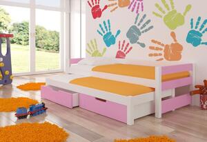 Dětská postel FRAGA, 200x90, růžová