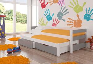 Dětská postel SAGA, 200x90, šedá