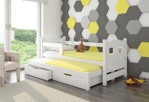 Dětská postel CAMPOS, 180x75, bílá/oranžová