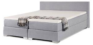 HezkýNábytek.cz Manželská postel Boxspring 180 cm PREMIER (s matracemi) (světle šedá). 1007441