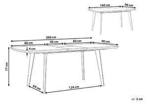 Jídelní stůl MATTILDA (šedá + černá) (pro 6 až 8 osob). 1026738