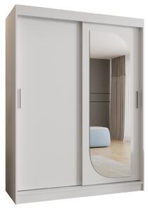Šatní skříň 150 cm Lulu (bílá). Akce -21%