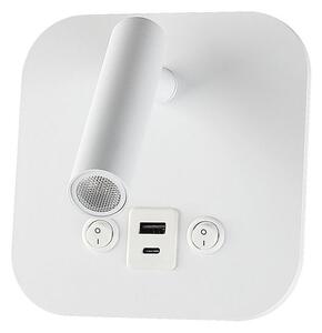 LED Solution Bílé nástěnné LED svítidlo s USB/PD nabíjením 8W 240026