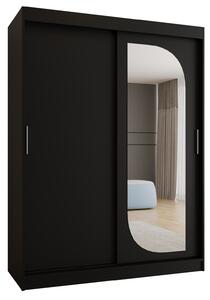 Šatní skříň 150 cm Lulu (černá). Akce -21%