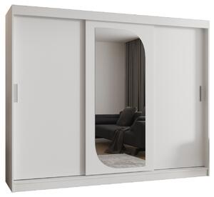 Šatní skříň 250 cm Lulu (bílá). Akce -21%
