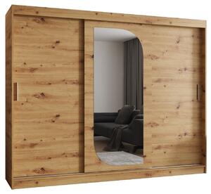 Šatní skříň 250 cm Lulu (dub artisan). Akce -21%