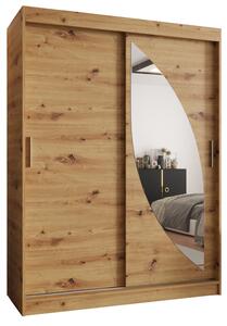 Šatní skříň 150 cm Milain (dub artisan). Akce -21%