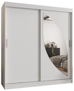 Šatní skříň 180 cm Milain (bílá). Akce -20%