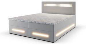 Čalouněná postel boxspring MINOR + topper, 140x200, soft 17