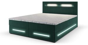 Čalouněná postel boxspring MINOR + topper, 160x200, monolith 37