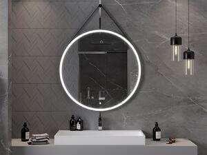 Mexen Reni, LED koupelnové zrcadlo s podsvícením 120x80 cm, 6000K, černý rám, ochrana proti zamlžování, 9812-100-100-611-70