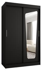 Šatní skříň 120 cm Mokka (černá). Akce -21%