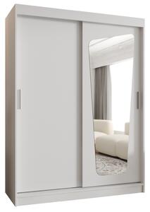 Šatní skříň 150 cm Mokka (bílá). Akce -21%