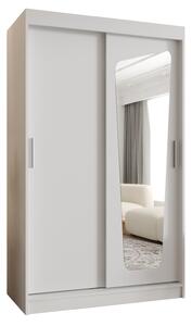 Šatní skříň 120 cm Mokka (bílá). Akce -21%
