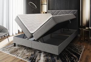 Čalouněná postel boxspring ROKOS + topper, 140x200, monolith 70