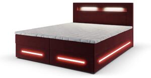 Čalouněná postel boxspring MINOR + topper, 140x200, monolith 59