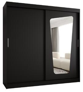 Šatní skříň 200 cm Mokka (černá). Akce -20%