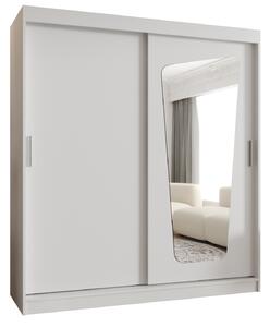 Šatní skříň 180 cm Mokka (bílá). Akce -20%