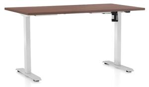 Výškově nastavitelný stůl OfficeTech A, 140 x 80 cm - bílá podnož Barva: Černá