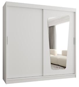 Šatní skříň 200 cm Mokka (bílá). Akce -20%