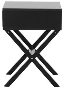 Černý noční stolek se zásuvkou MONROE