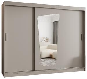 Šatní skříň 250 cm Mokka (kašmír). Akce -21%