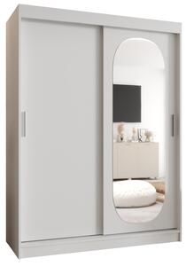 Šatní skříň 150 cm Ronny (bílá). Akce -21%
