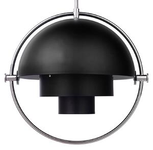 Závěsné svítidlo GUBI Multi-Lite, Ø 36 cm, chrom/černá