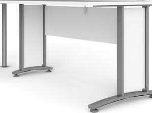 Rohový psací stůl Office 80400/72 bílá/silver grey