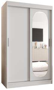Šatní skříň 120 cm Ronny (bílá). Akce -21%