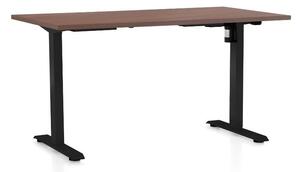 Výškově nastavitelný stůl OfficeTech A, 120 x 80 cm - černá podnož Barva: Dub