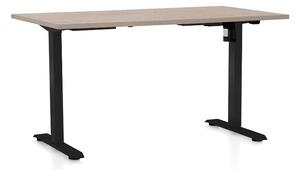 Výškově nastavitelný stůl OfficeTech A, 120 x 80 cm - černá podnož Barva: Černá