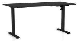 Výškově nastavitelný stůl OfficeTech A, 160 x 80 cm - černá podnož Barva: Buk