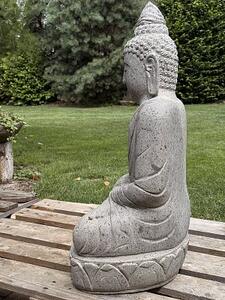 Socha Buddha tesaná 80 cm, mudra osvícení
