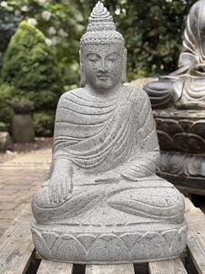 Socha Buddha tesaná 80 cm, mudra osvícení