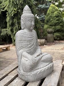 Socha Buddha tesaná 80 cm, mudra osvícení