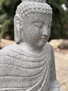 Socha Buddha tesaná 80 cm, mudra osvícení