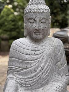 Socha Buddha tesaná 80 cm, mudra osvícení