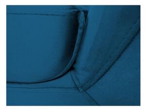 Modrá sametová pohovka Mazzini Sofas Benito, 188 cm