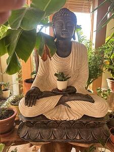 Buddha Bílý - 90 cm