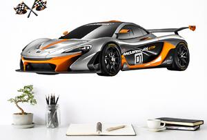 McLaren P1 GTR textilní přelepitelná samolepka na zeď arch 47 x 15 cm