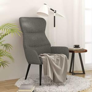 Relaxační křeslo světle šedé textil 341071