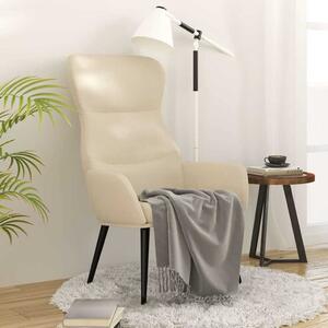 Relaxační křeslo krémové textil 341073