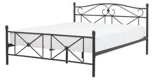 Manželská postel 160 cm RANDEZ (s roštem) (černá). 1007483