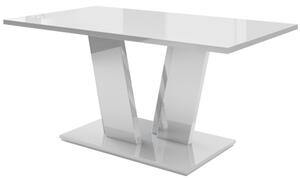 Moderní jídelní stůl Voice, bílý lesk